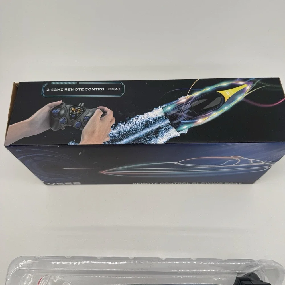Wisairt‎ V555 RC Glowing Boat 2.4GHz Remote Control LED Waterproof Open Box New